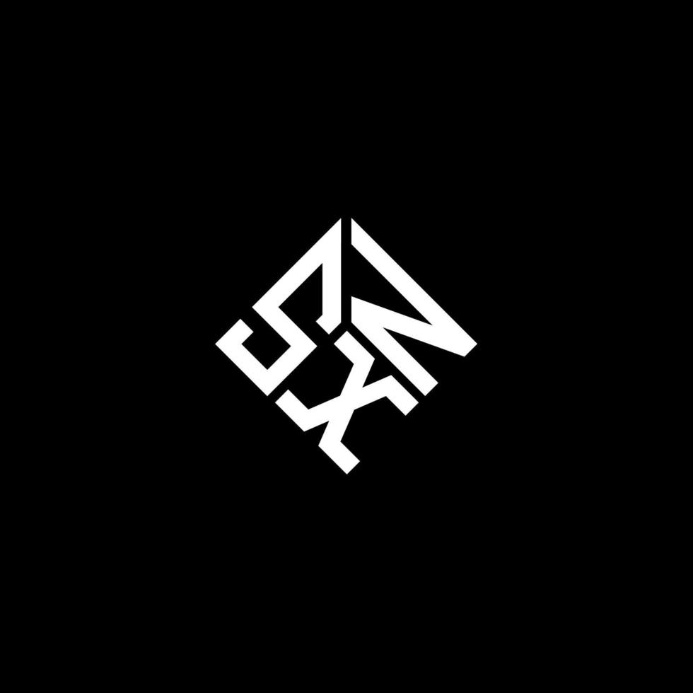 sxn-Buchstaben-Logo-Design auf schwarzem Hintergrund. sxn kreative Initialen schreiben Logo-Konzept. sxn Briefgestaltung. vektor