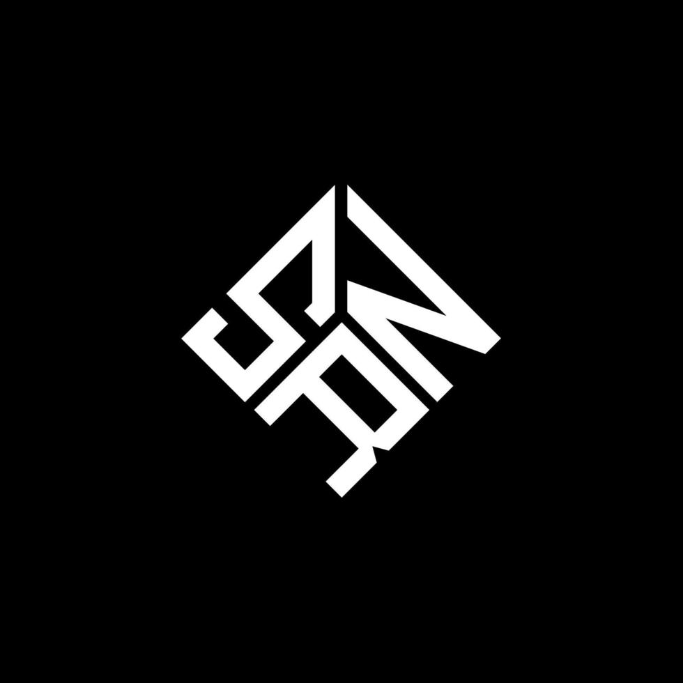 srn-Buchstaben-Logo-Design auf schwarzem Hintergrund. srn kreatives Initialen-Buchstaben-Logo-Konzept. srn Briefgestaltung. vektor