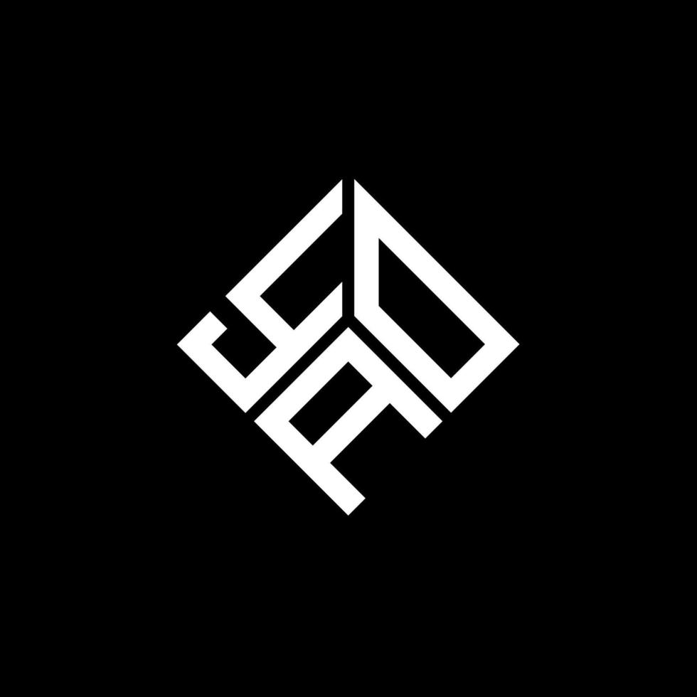Yao-Brief-Logo-Design auf schwarzem Hintergrund. Yao kreatives Initialen-Buchstaben-Logo-Konzept. Yao-Buchstaben-Design. vektor