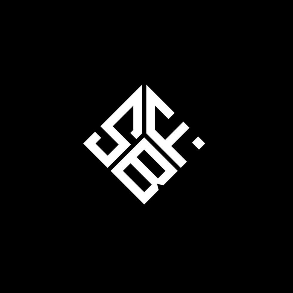 sbf-Brief-Logo-Design auf schwarzem Hintergrund. sbf kreative Initialen schreiben Logo-Konzept. sbf Briefgestaltung. vektor
