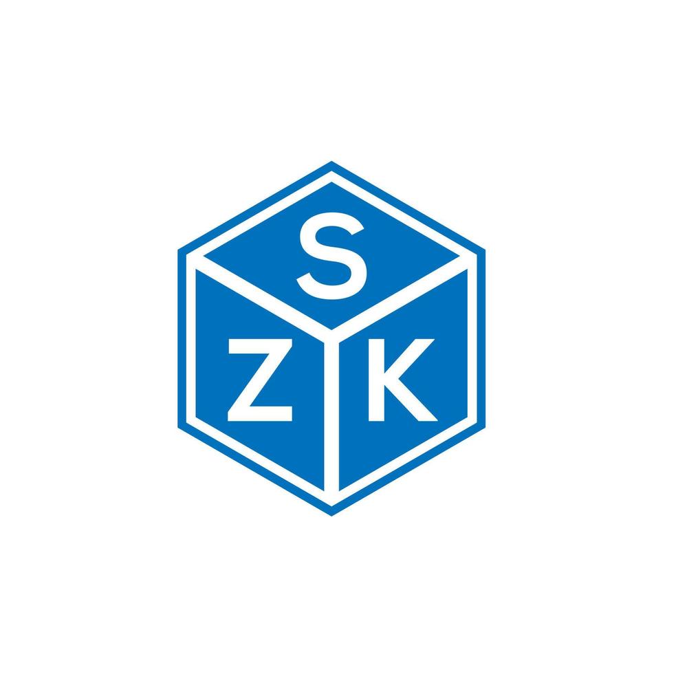 szk-Buchstaben-Logo-Design auf schwarzem Hintergrund. szk kreative Initialen schreiben Logo-Konzept. szk Briefgestaltung. vektor