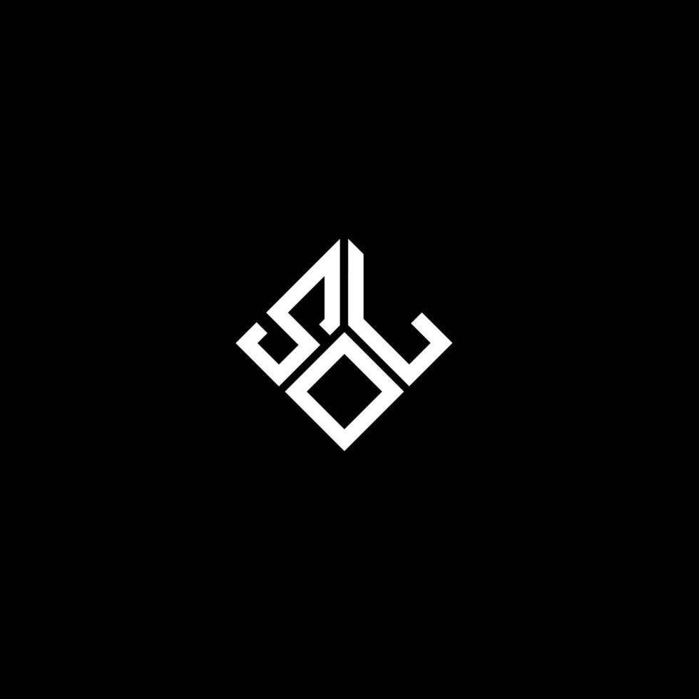 Sol-Brief-Logo-Design auf schwarzem Hintergrund. sol kreative Initialen schreiben Logo-Konzept. sol Briefgestaltung. vektor