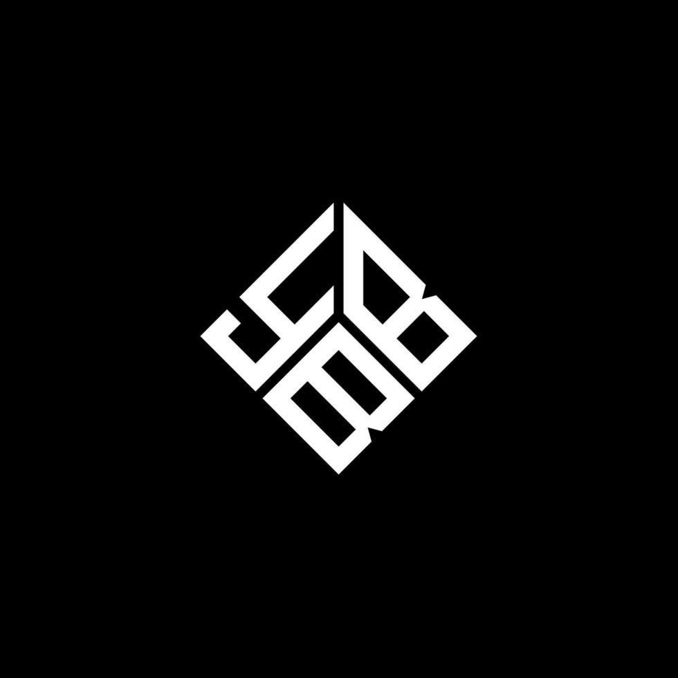 ybb-Buchstaben-Logo-Design auf schwarzem Hintergrund. ybb kreative Initialen schreiben Logo-Konzept. ybb Briefgestaltung. vektor