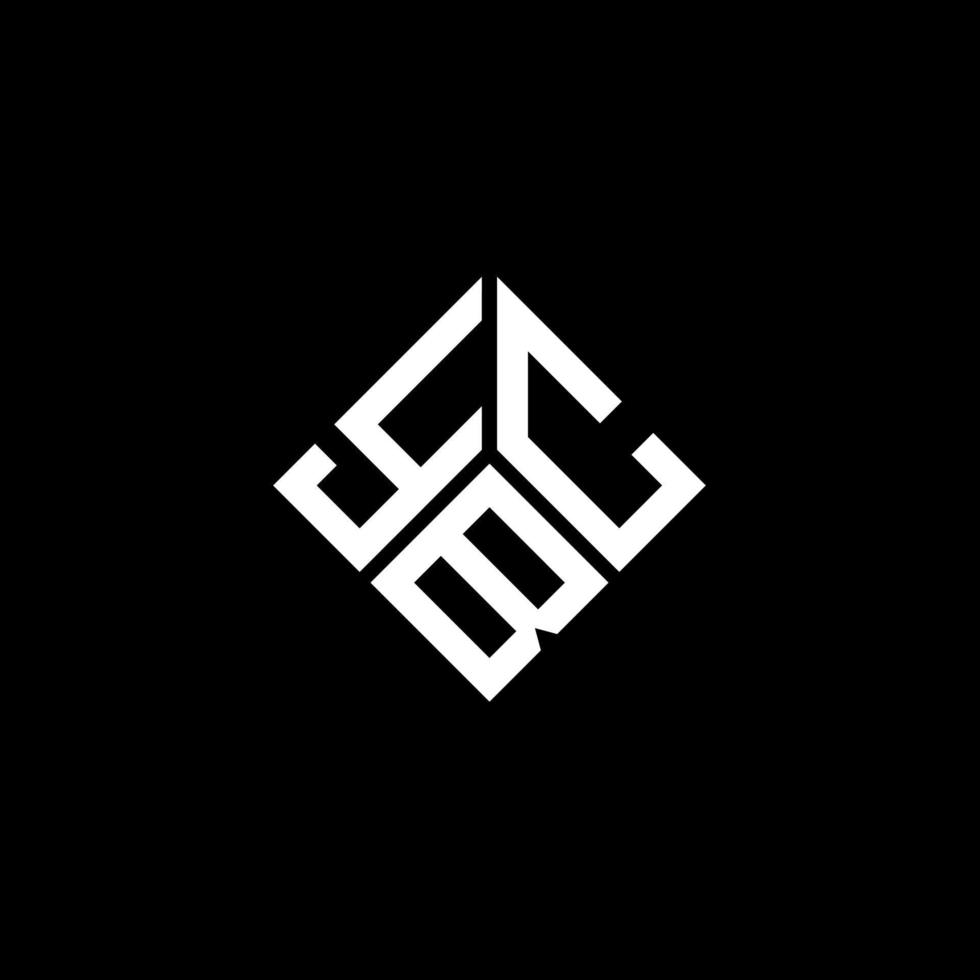 ybc-Buchstaben-Logo-Design auf schwarzem Hintergrund. ybc kreative Initialen schreiben Logo-Konzept. ybc Briefgestaltung. vektor