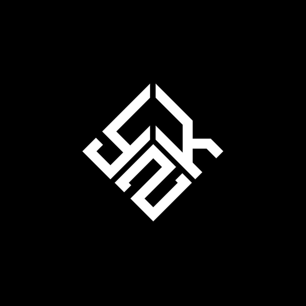 yzk-Buchstaben-Logo-Design auf schwarzem Hintergrund. yzk kreative Initialen schreiben Logo-Konzept. yzk Briefgestaltung. vektor