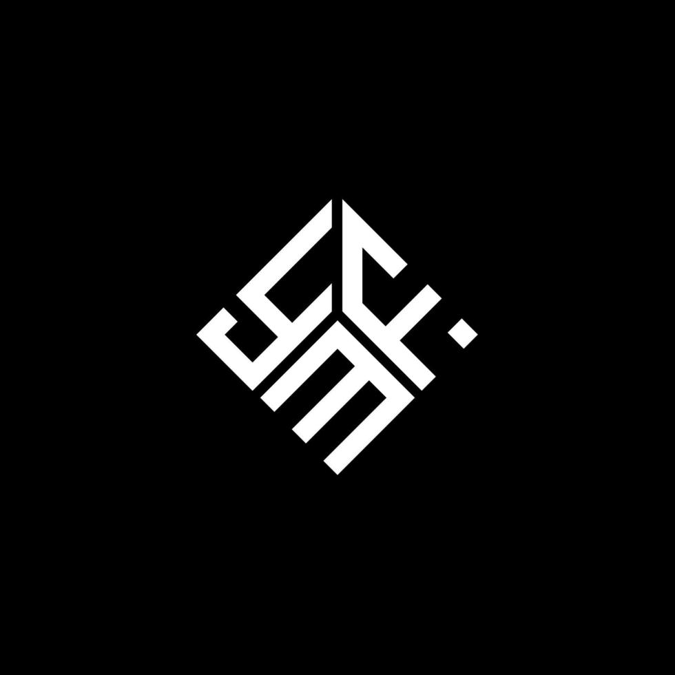 ymf-Buchstaben-Logo-Design auf schwarzem Hintergrund. ymf kreative Initialen schreiben Logo-Konzept. YMF-Briefdesign. vektor