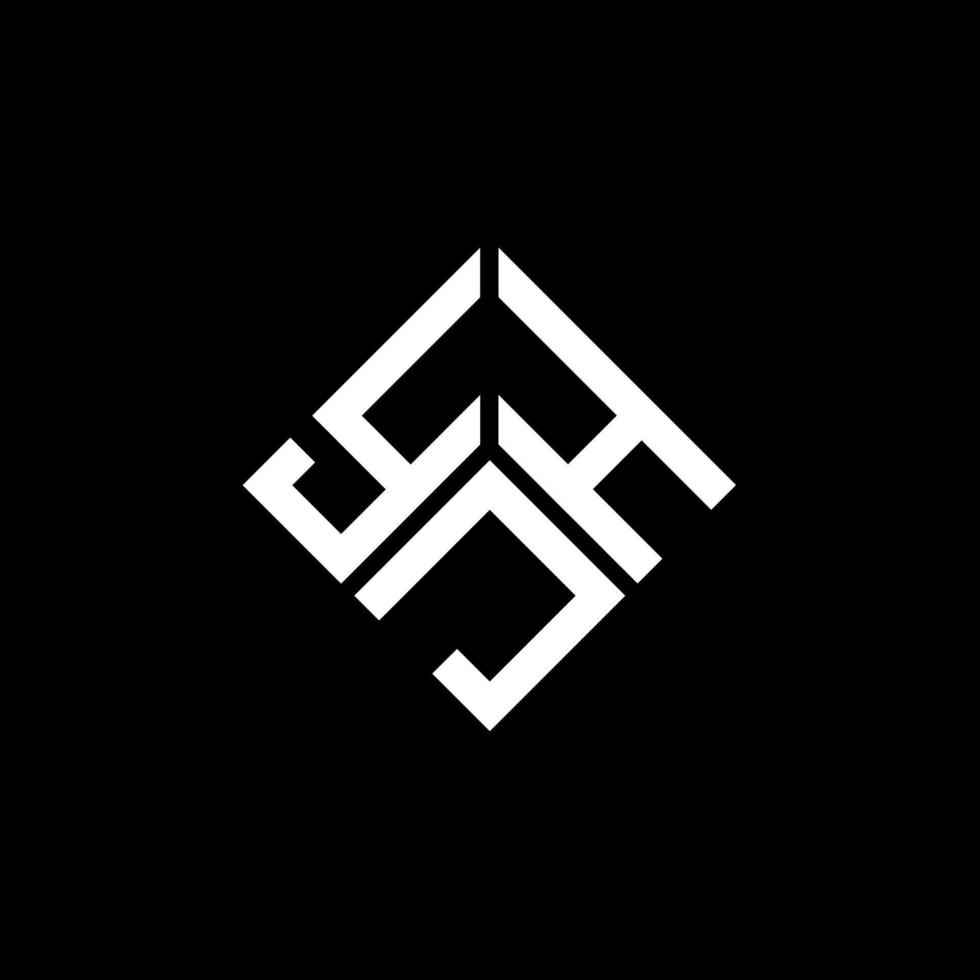 yjh-Buchstaben-Logo-Design auf schwarzem Hintergrund. yjh kreative Initialen schreiben Logo-Konzept. yjh Briefgestaltung. vektor