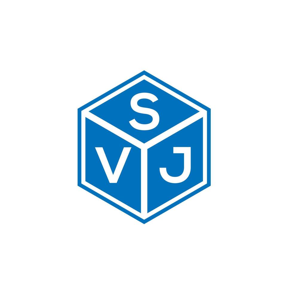 SVJ-Brief-Logo-Design auf schwarzem Hintergrund. svj kreative Initialen schreiben Logo-Konzept. SVJ Briefgestaltung. vektor