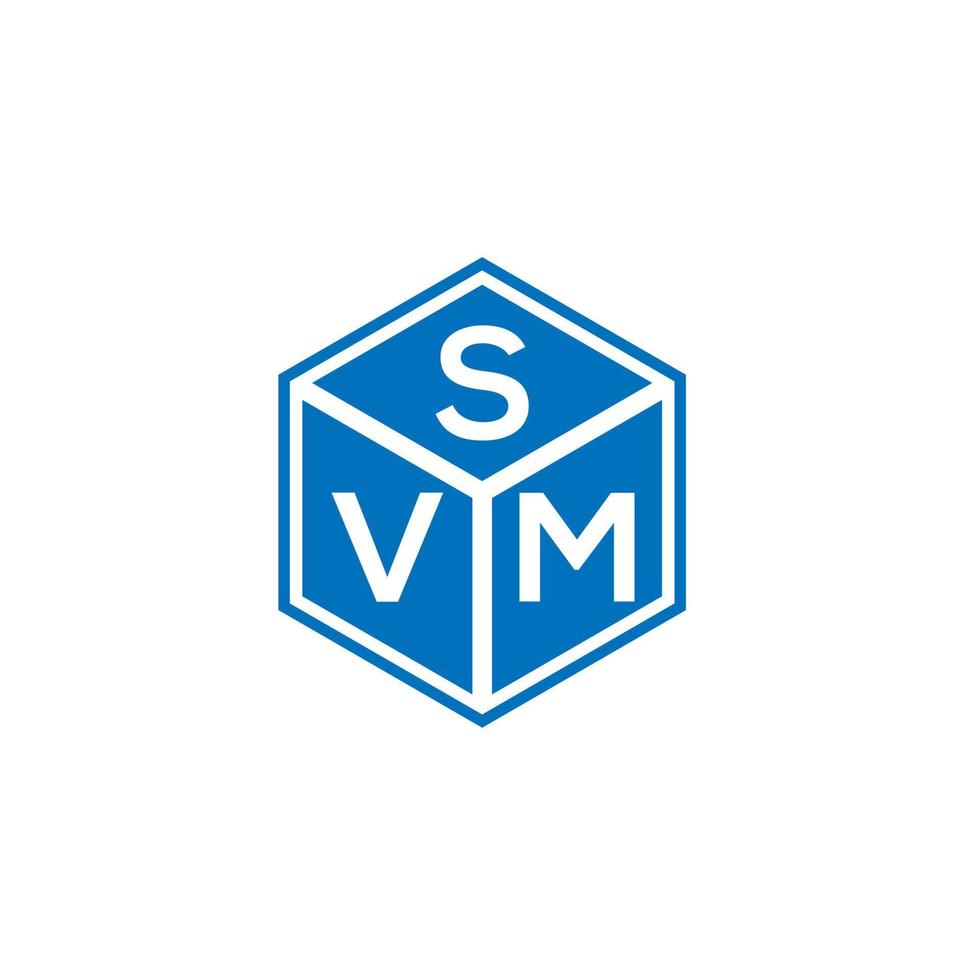 svm brev logotyp design på svart bakgrund. svm kreativa initialer bokstavslogotyp koncept. svm bokstavsdesign. vektor