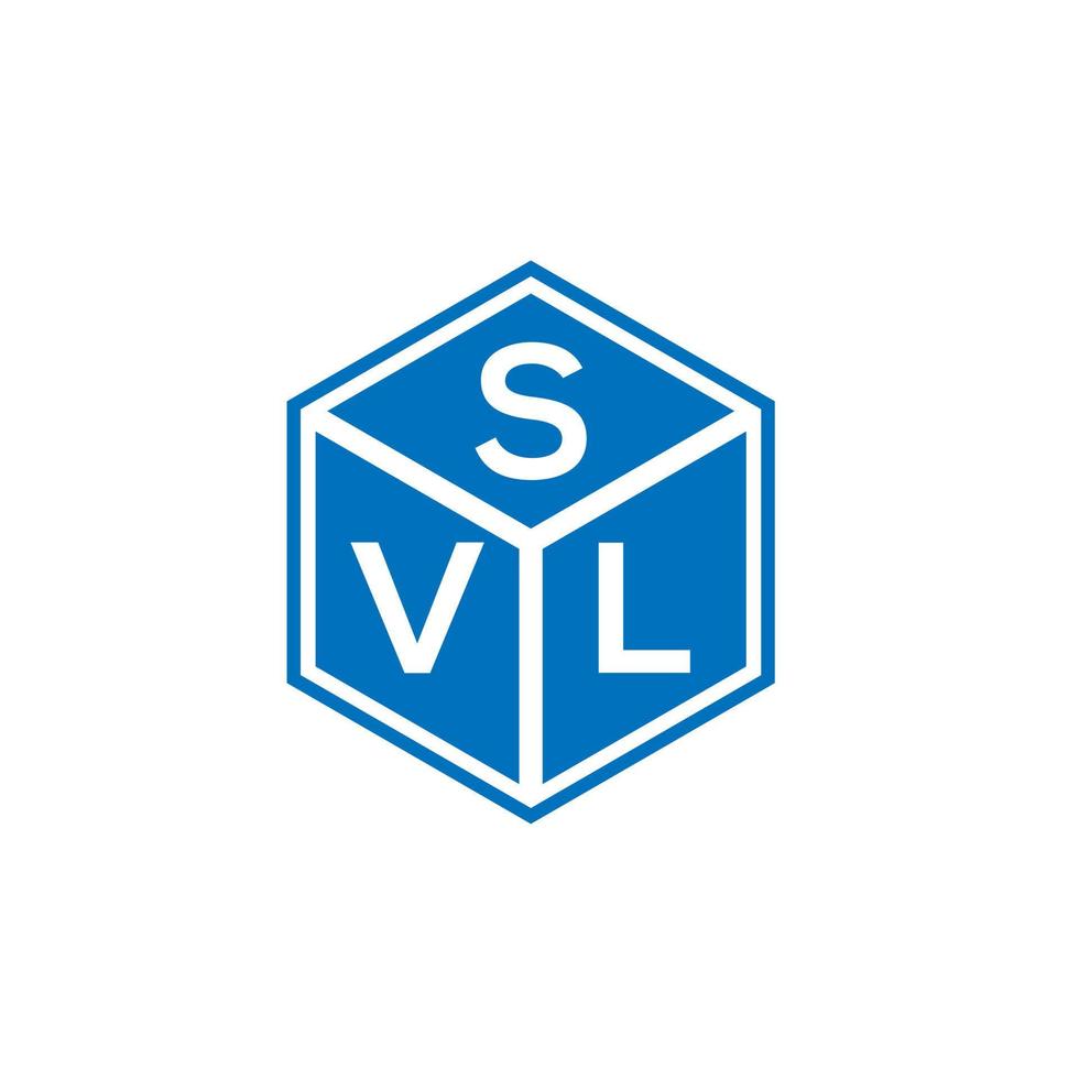 svl brev logotyp design på svart bakgrund. svl kreativa initialer bokstavslogotyp koncept. svl bokstavsdesign. vektor