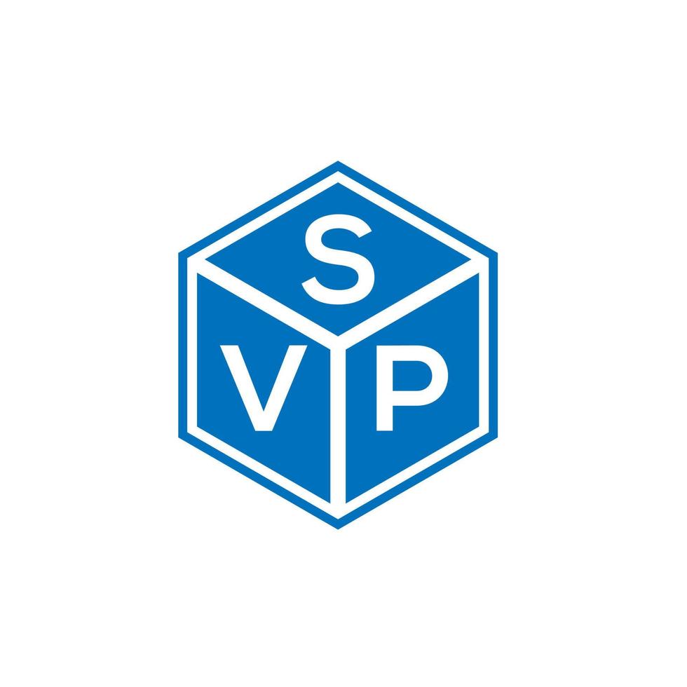 svp brev logotyp design på svart bakgrund. svp kreativa initialer brev logotyp koncept. svp brev design. vektor