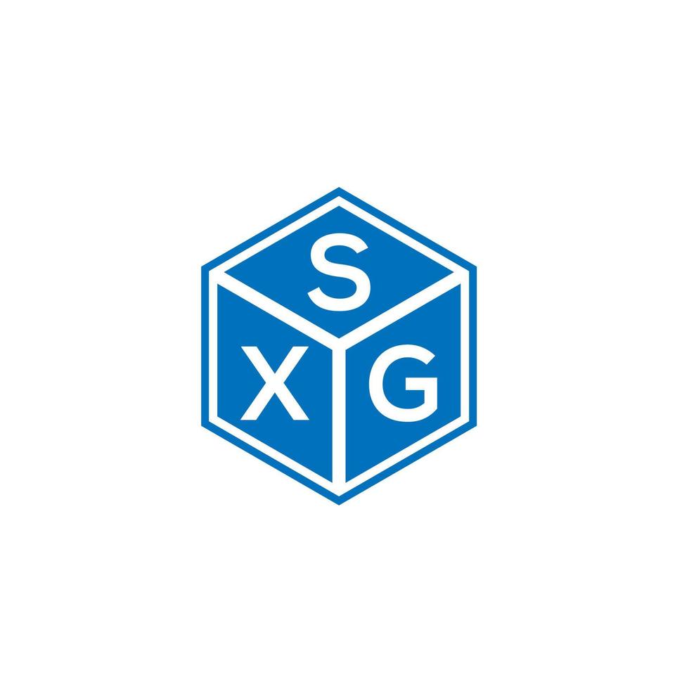 sxg brev logotyp design på svart bakgrund. sxg kreativa initialer brev logotyp koncept. sxg bokstavsdesign. vektor