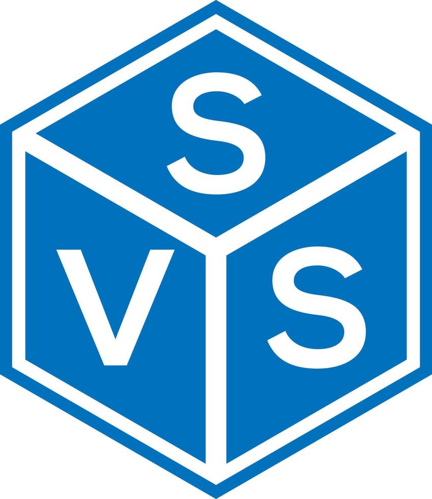 svs-Brief-Logo-Design auf schwarzem Hintergrund. svs kreative Initialen schreiben Logo-Konzept. svs Briefgestaltung. vektor