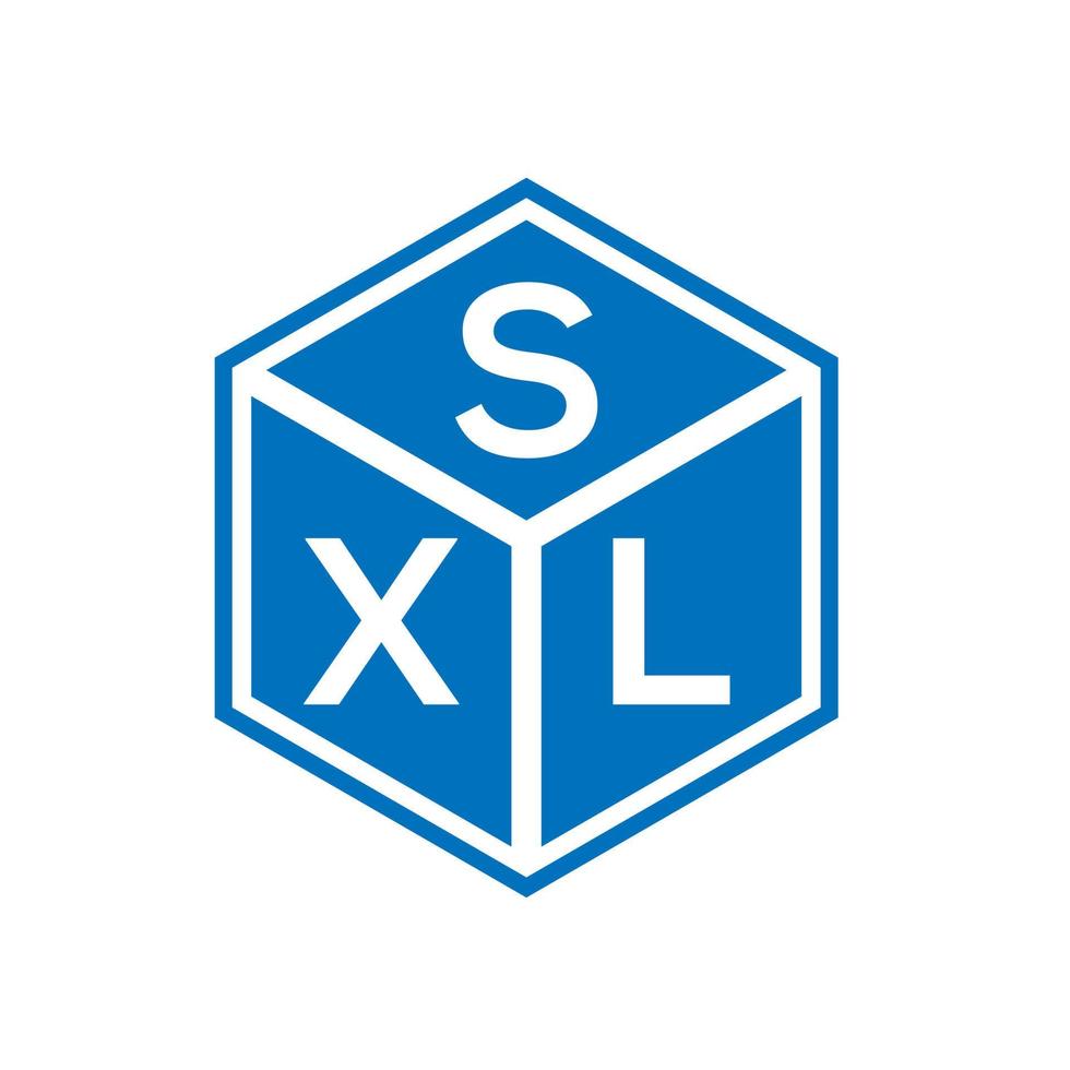 sxl-Buchstaben-Logo-Design auf schwarzem Hintergrund. sxl kreative Initialen schreiben Logo-Konzept. sxl-Briefgestaltung. vektor