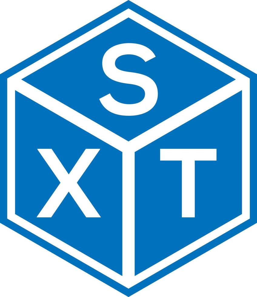 sxt-Buchstaben-Logo-Design auf schwarzem Hintergrund. sxt kreative Initialen schreiben Logo-Konzept. sxt-Buchstaben-Design. vektor