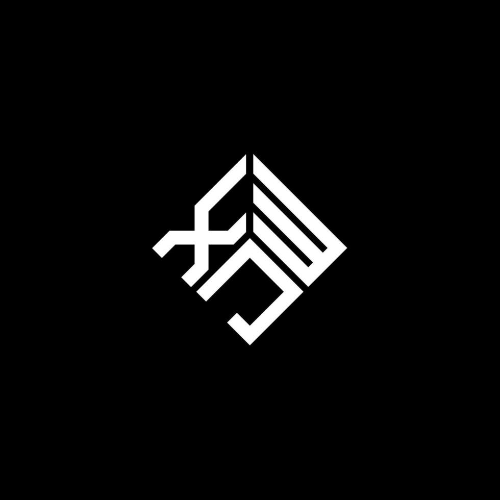 xjw-Buchstaben-Logo-Design auf schwarzem Hintergrund. xjw kreative Initialen schreiben Logo-Konzept. xjw Briefgestaltung. vektor