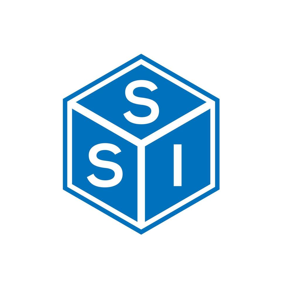 Ssi-Brief-Logo-Design auf schwarzem Hintergrund. ssi kreatives Initialen-Buchstaben-Logo-Konzept. ssi-Briefgestaltung. vektor