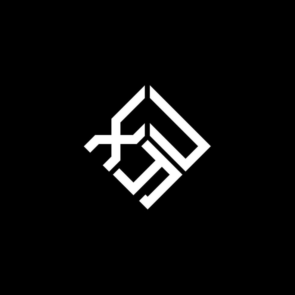 xyu brev logotyp design på svart bakgrund. xyu kreativa initialer brev logotyp koncept. xyu bokstavsdesign. vektor
