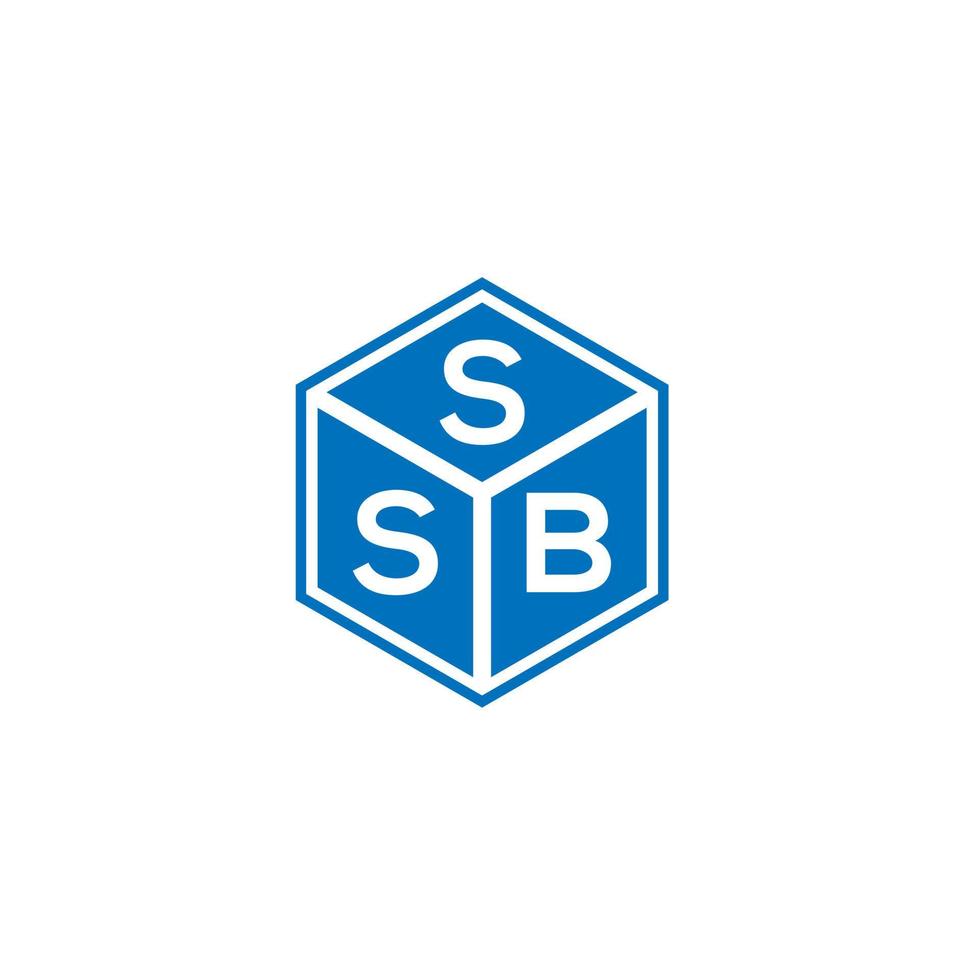 SSB-Brief-Logo-Design auf schwarzem Hintergrund. ssb kreative Initialen schreiben Logo-Konzept. SSB-Briefgestaltung. vektor