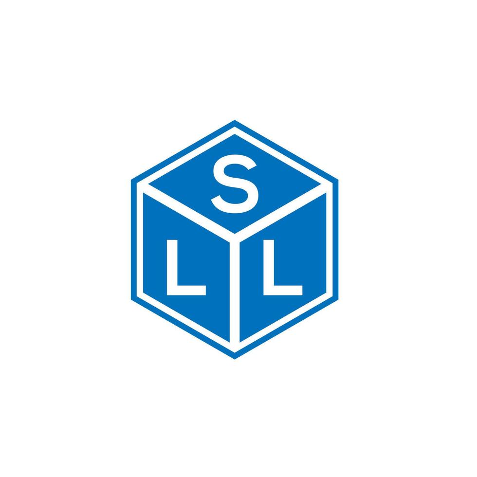 Sll-Buchstaben-Logo-Design auf schwarzem Hintergrund. sll kreative Initialen schreiben Logo-Konzept. sll Briefgestaltung. vektor