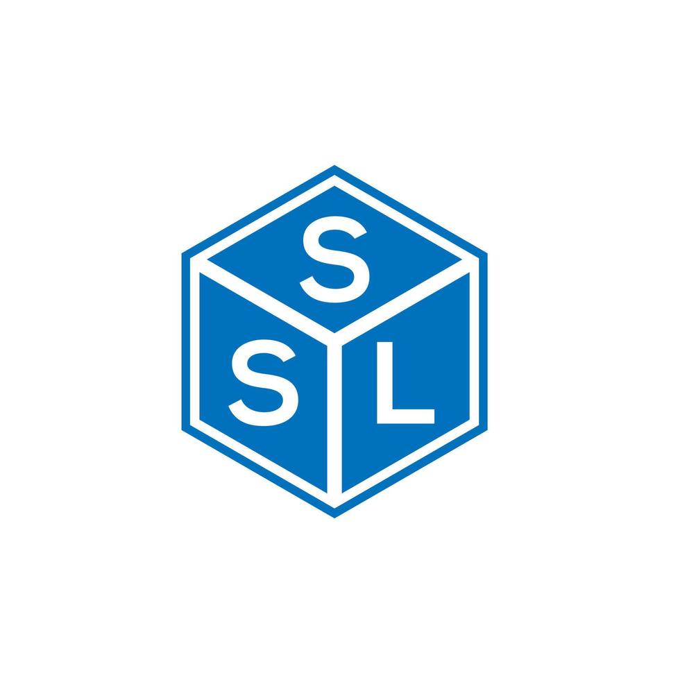 SSL-Brief-Logo-Design auf schwarzem Hintergrund. ssl-kreative Initialen schreiben Logo-Konzept. ssl-Briefgestaltung. vektor