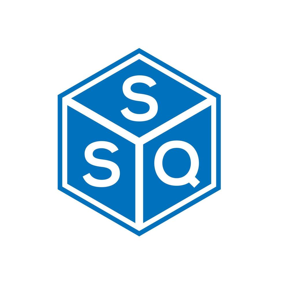 sq-Buchstaben-Logo-Design auf schwarzem Hintergrund. ssq kreative Initialen schreiben Logo-Konzept. ssq Briefgestaltung. vektor