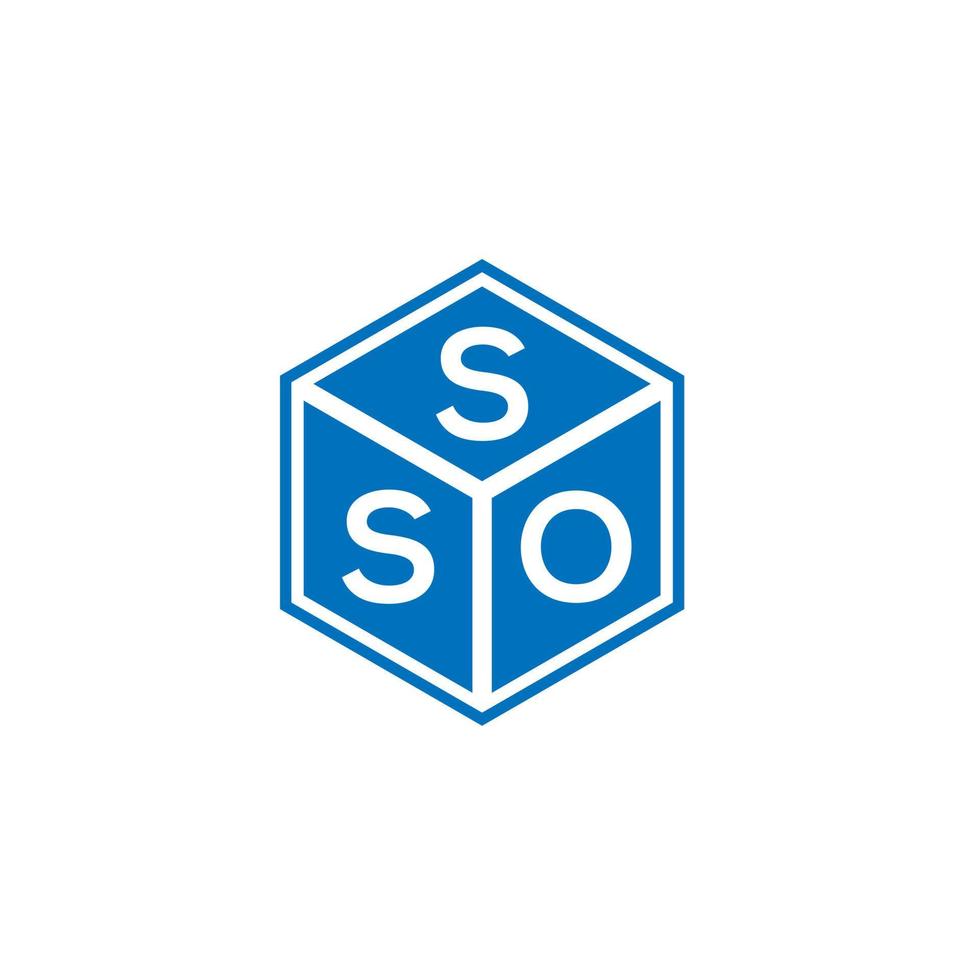 sso-Brief-Logo-Design auf schwarzem Hintergrund. sso kreative Initialen schreiben Logo-Konzept. sso Briefgestaltung. vektor