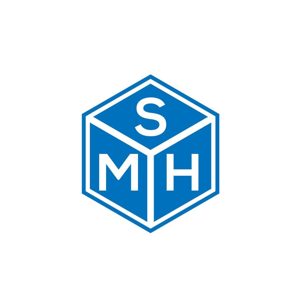 smh-Buchstaben-Logo-Design auf schwarzem Hintergrund. smh kreative Initialen schreiben Logo-Konzept. sm Briefgestaltung. vektor