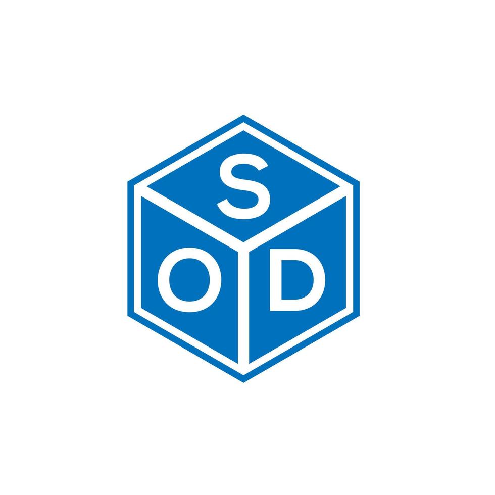 sod brev logotyp design på svart bakgrund. sod kreativa initialer brev logotyp koncept. sod brev design. vektor