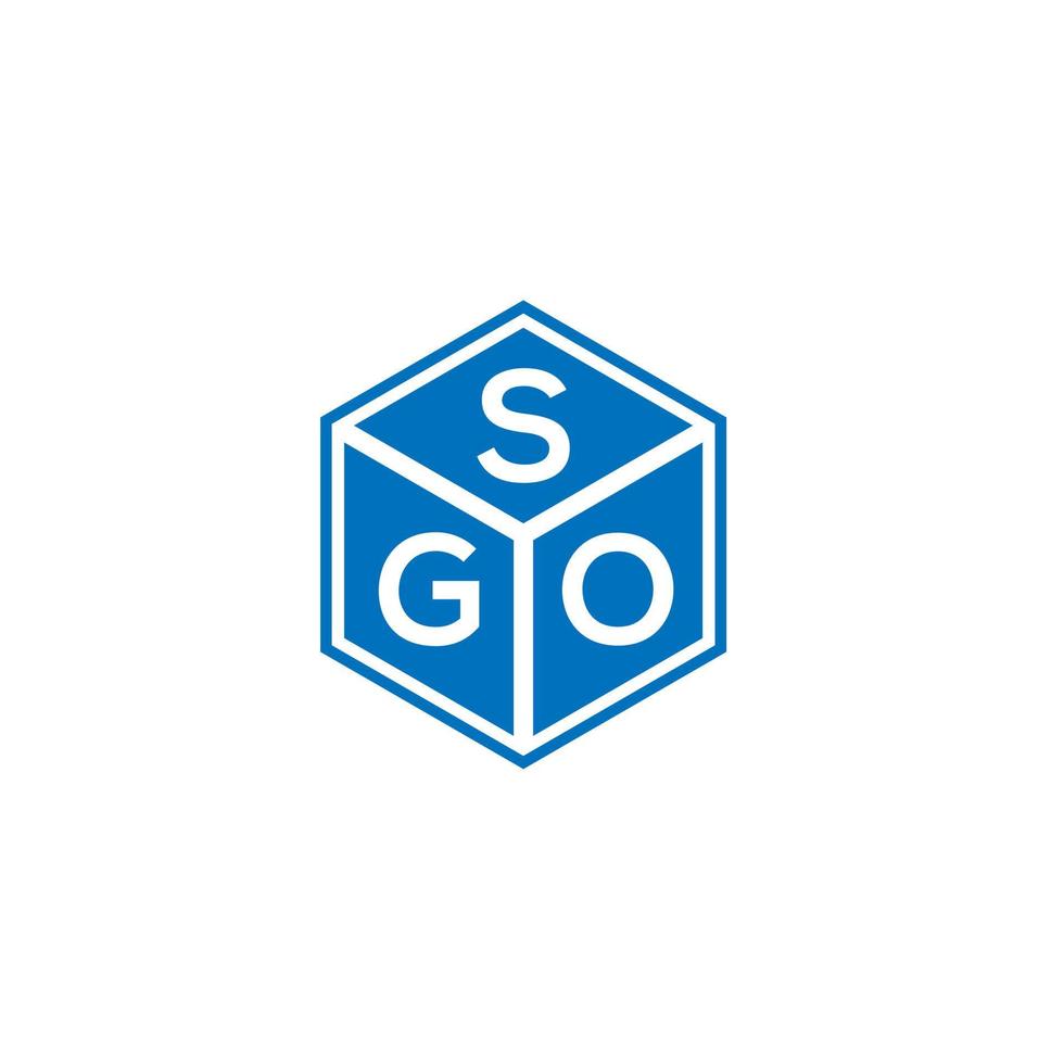 sgo brev logotyp design på svart bakgrund. sgo kreativa initialer brev logotyp koncept. sgo bokstav design. vektor