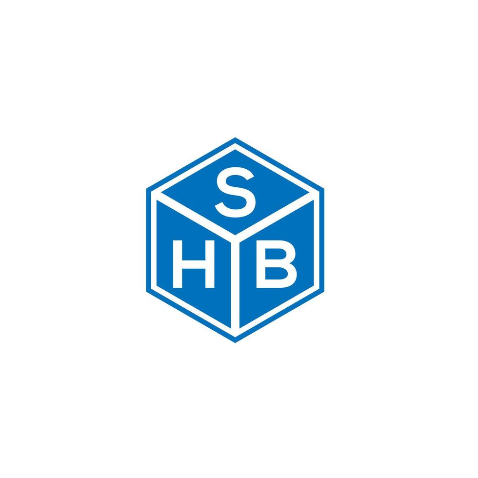 shb-Buchstaben-Logo-Design auf schwarzem Hintergrund. shb kreative Initialen schreiben Logo-Konzept. shb Briefgestaltung. vektor