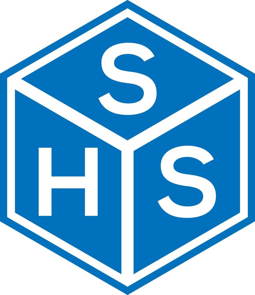 shs-Buchstaben-Logo-Design auf schwarzem Hintergrund. shs kreative Initialen schreiben Logo-Konzept. shs Briefgestaltung. vektor