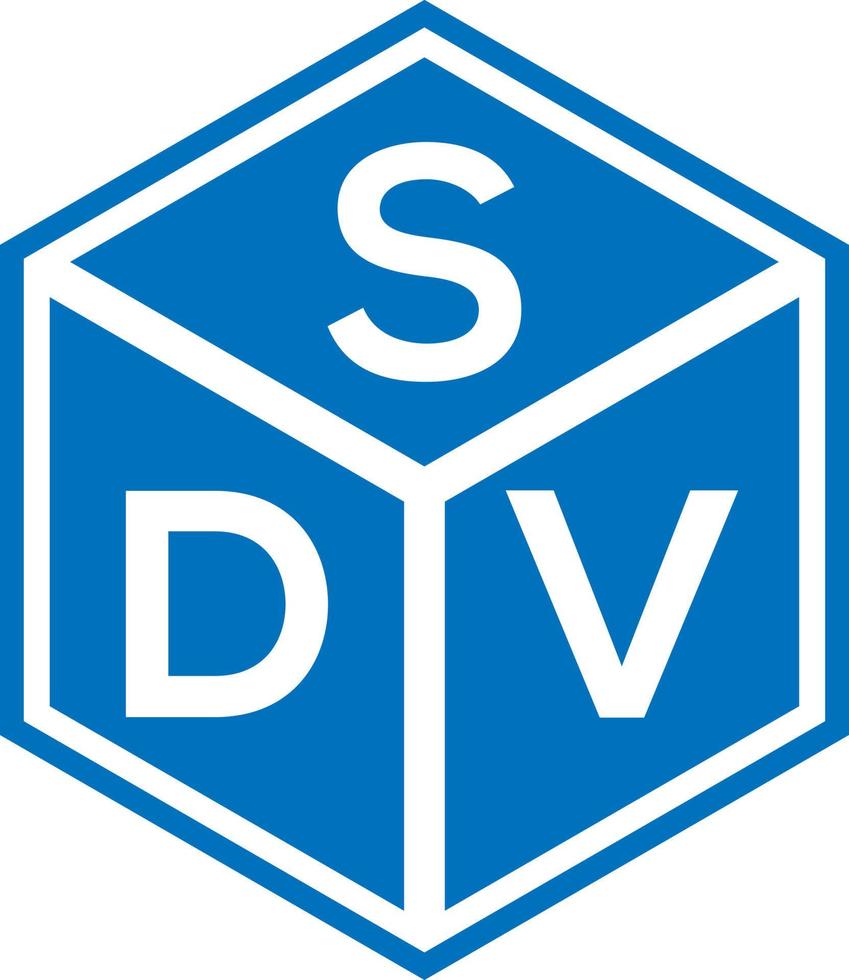 sdv-Brief-Logo-Design auf schwarzem Hintergrund. sdv kreative Initialen schreiben Logo-Konzept. sdv-Briefgestaltung. vektor