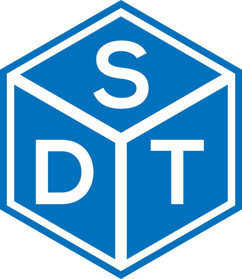 sdt-Buchstaben-Logo-Design auf schwarzem Hintergrund. sdt kreative Initialen schreiben Logo-Konzept. sdt Briefgestaltung. vektor