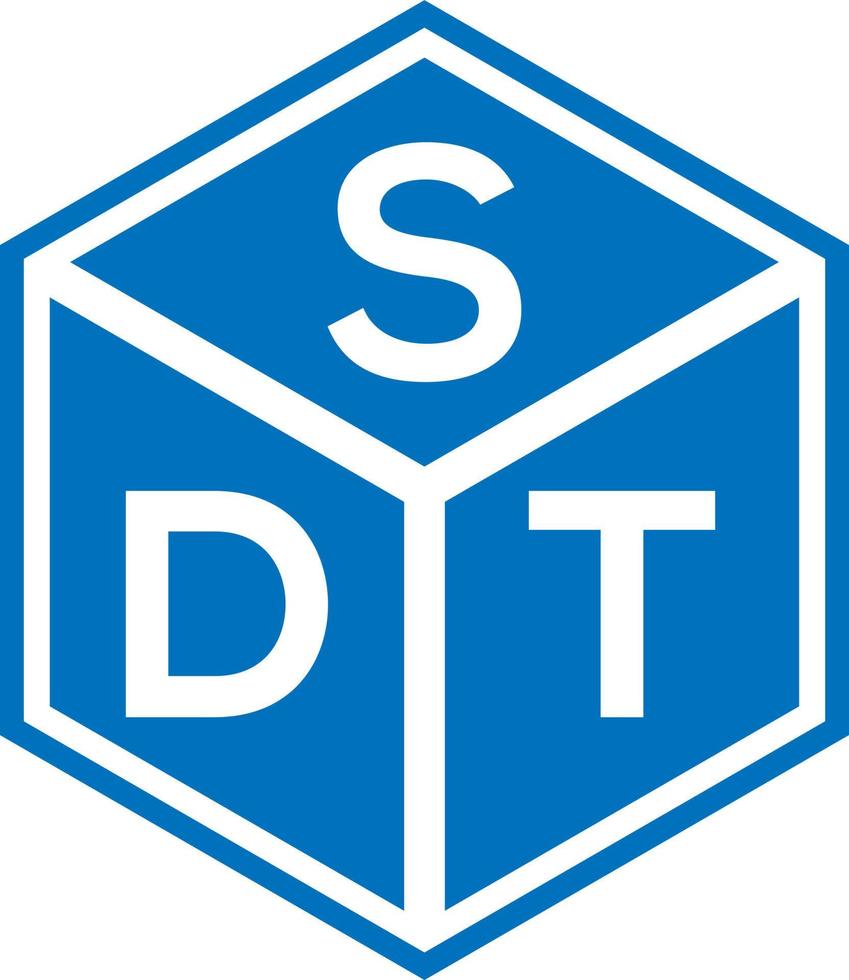 sdt brev logotyp design på svart bakgrund. sdt kreativa initialer brev logotyp koncept. sdt bokstavsdesign. vektor