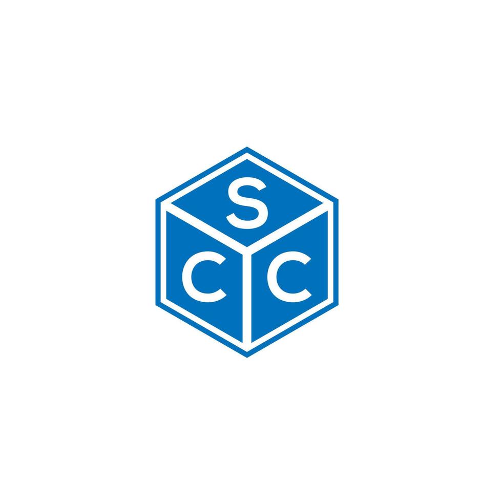 scc-Buchstaben-Logo-Design auf schwarzem Hintergrund. scc kreative Initialen schreiben Logo-Konzept. scc-Briefgestaltung. vektor