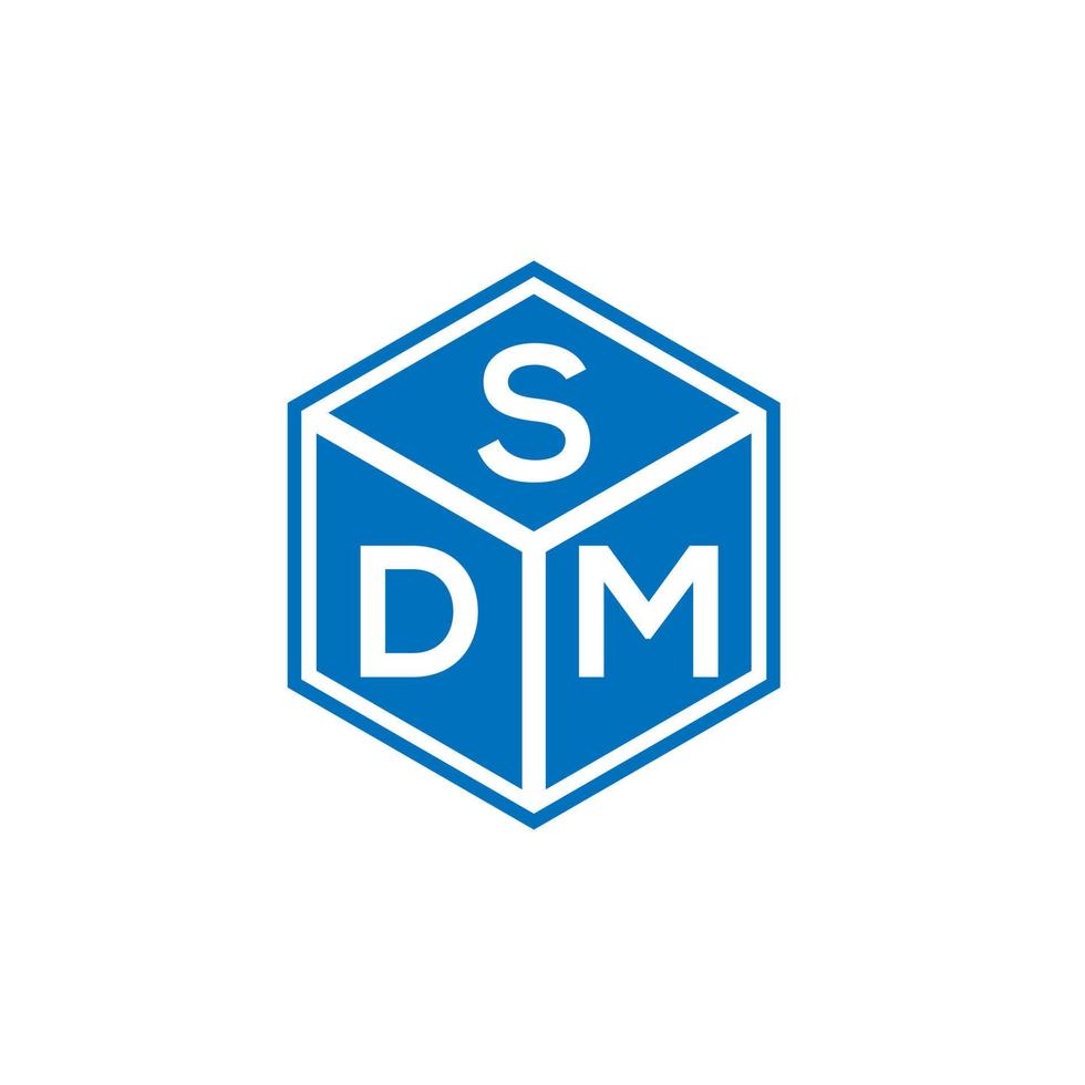 sdm brev logotyp design på svart bakgrund. sdm kreativa initialer brev logotyp koncept. sdm brev design. vektor