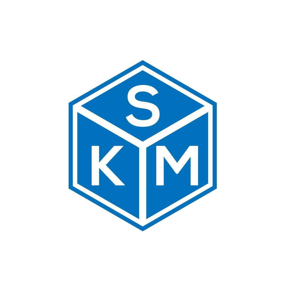 skm brev logotyp design på svart bakgrund. skm kreativa initialer bokstavslogotyp koncept. skm bokstavsdesign. vektor