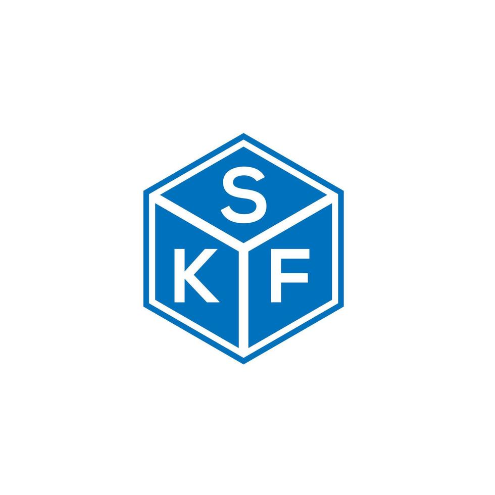 skf-Buchstaben-Logo-Design auf schwarzem Hintergrund. skf kreative Initialen schreiben Logo-Konzept. skf Briefgestaltung. vektor