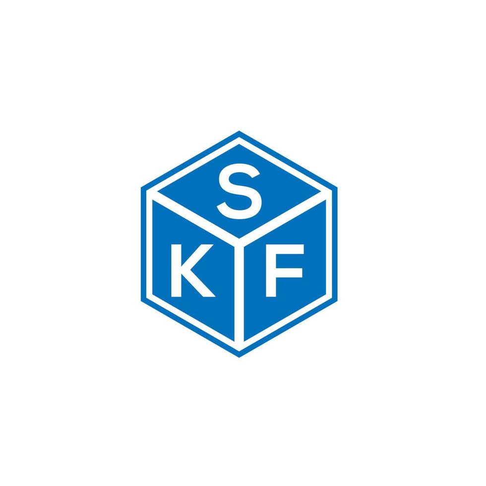 skf brev logotyp design på svart bakgrund. skf kreativa initialer brev logotyp koncept. skf bokstavsdesign. vektor