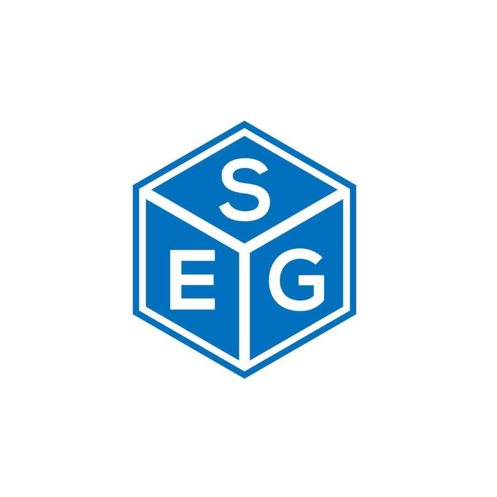 seg bokstav logotyp design på svart bakgrund. seg kreativa initialer brev logotyp koncept. seg bokstavsdesign. vektor