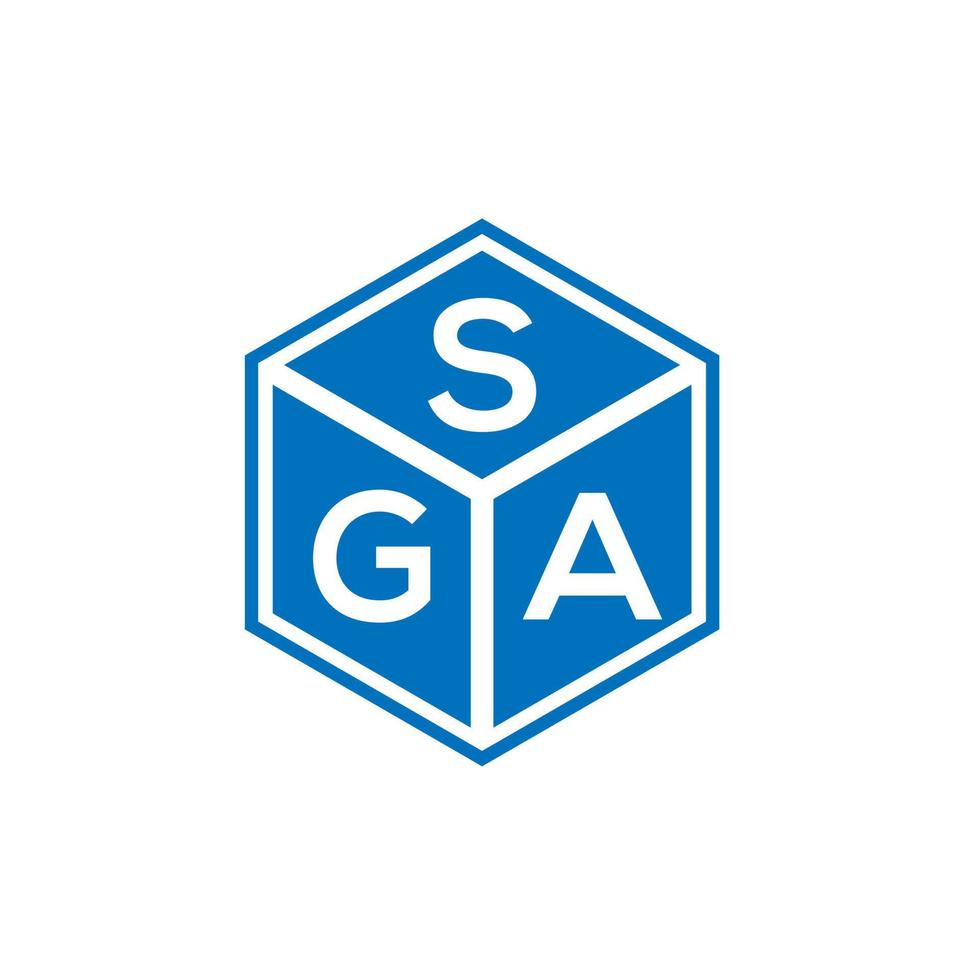 sga brev logotyp design på svart bakgrund. sga kreativa initialer brev logotyp koncept. sga bokstavsdesign. vektor