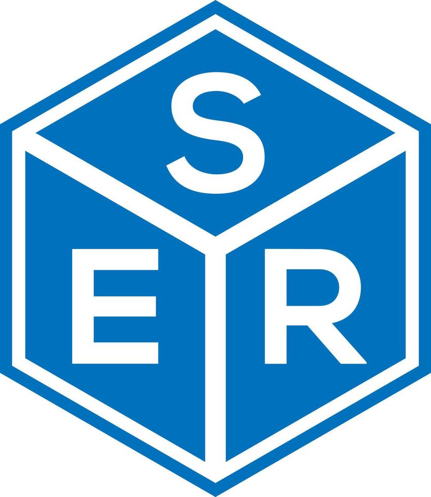 ser brev logotyp design på svart bakgrund. ser kreativa initialer brev logotyp koncept. ser bokstavsdesign. vektor