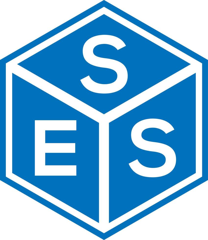 ss-Brief-Logo-Design auf schwarzem Hintergrund. ses kreatives Initialen-Buchstaben-Logo-Konzept. s Briefgestaltung. vektor