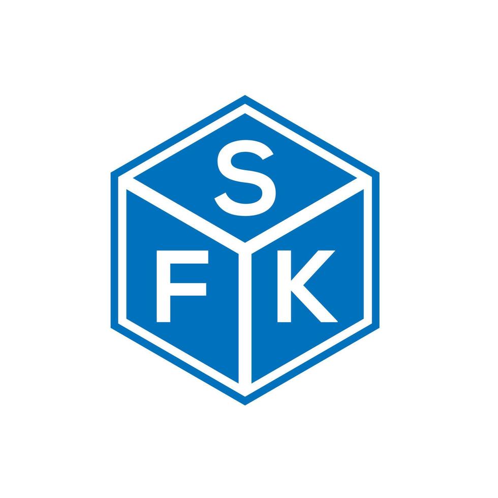 sfk-Brief-Logo-Design auf schwarzem Hintergrund. sfk kreative Initialen schreiben Logo-Konzept. sfk Briefgestaltung. vektor