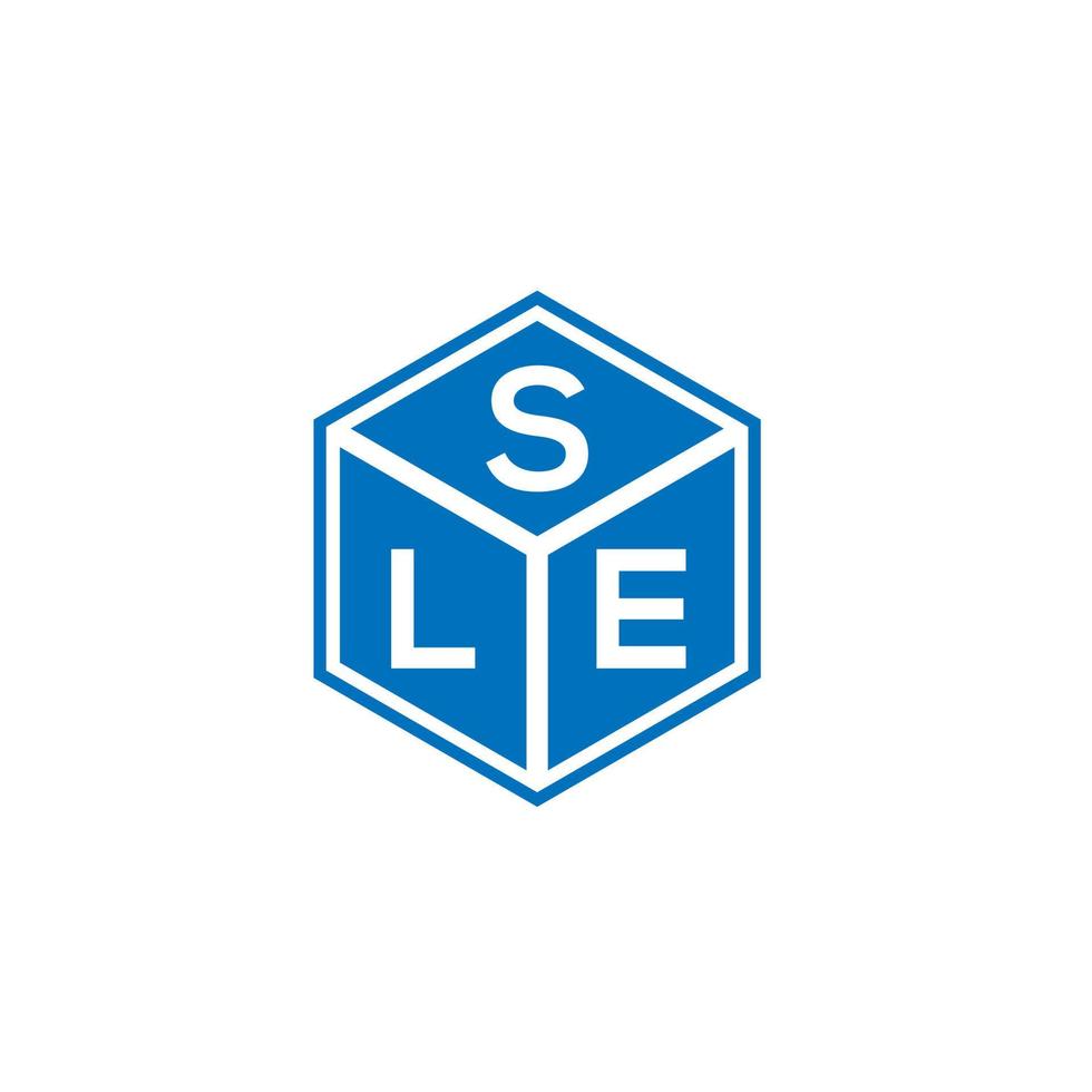 sle-Brief-Logo-Design auf schwarzem Hintergrund. sle kreative Initialen schreiben Logo-Konzept. sle-Buchstaben-Design. vektor