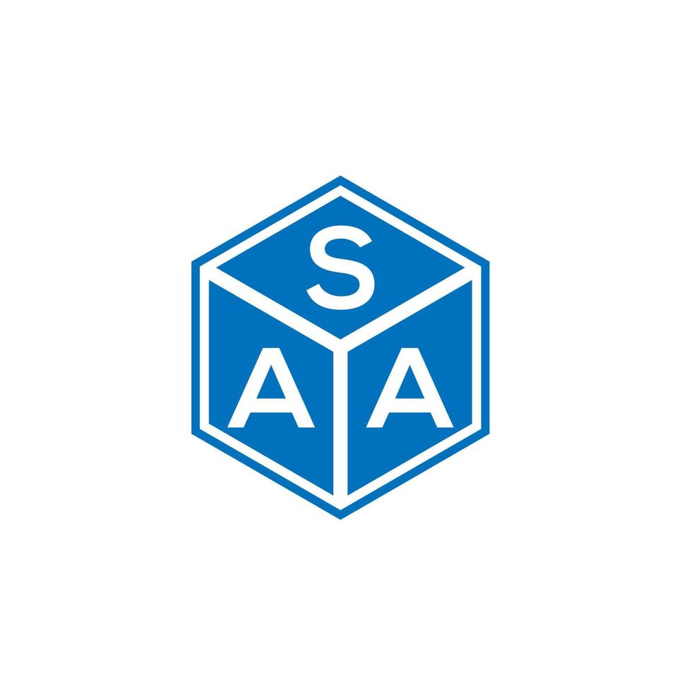 saa brev logotyp design på svart bakgrund. saa kreativa initialer bokstavslogotyp koncept. saa bokstavsdesign. vektor