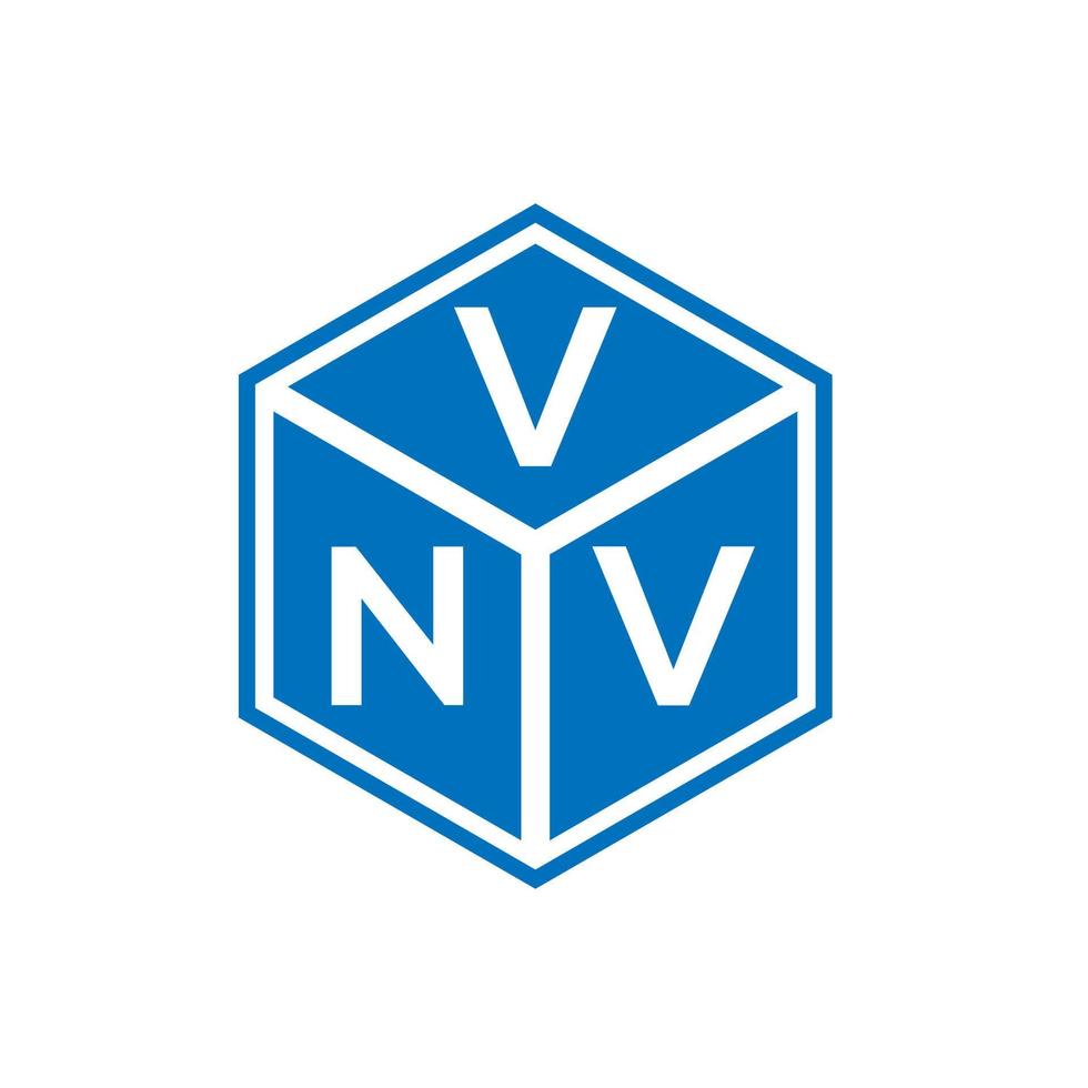 vnv brev logotyp design på svart bakgrund. vnv kreativa initialer brev logotyp koncept. vnv-bokstavsdesign. vektor