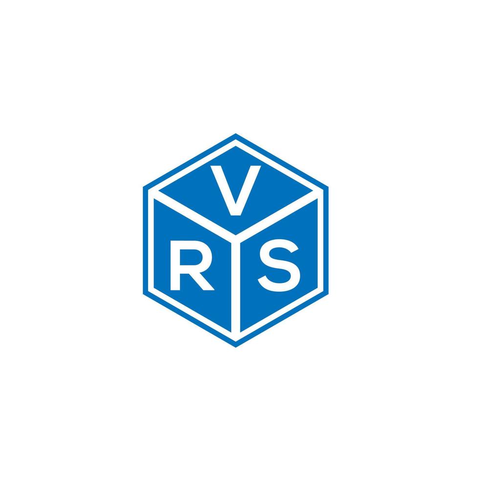 vrs brev logotyp design på svart bakgrund. vrs kreativa initialer bokstavslogotyp koncept. vrs bokstavsdesign. vektor