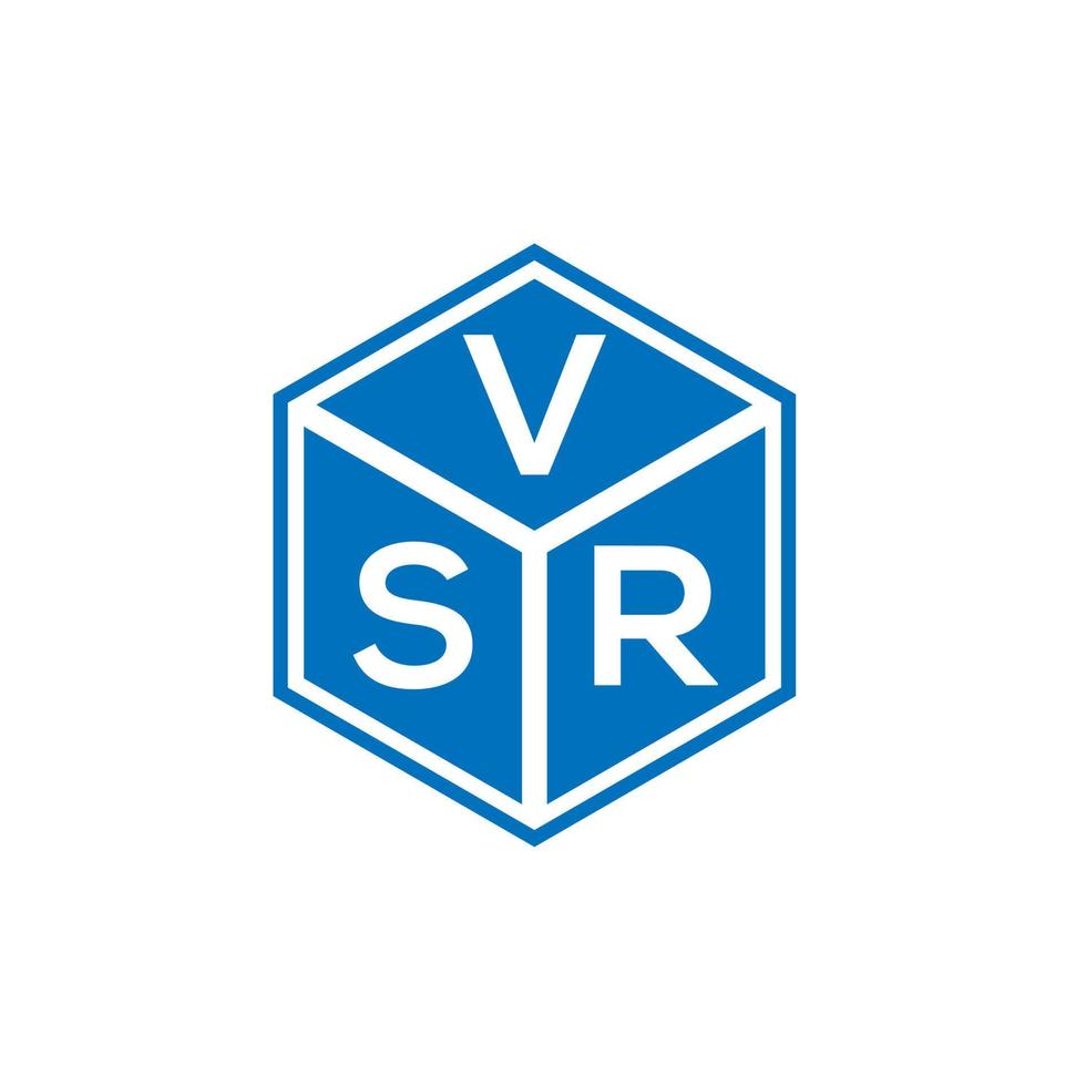 vsr brev logotyp design på svart bakgrund. vsr kreativa initialer bokstavslogotyp koncept. vsr bokstavsdesign. vektor